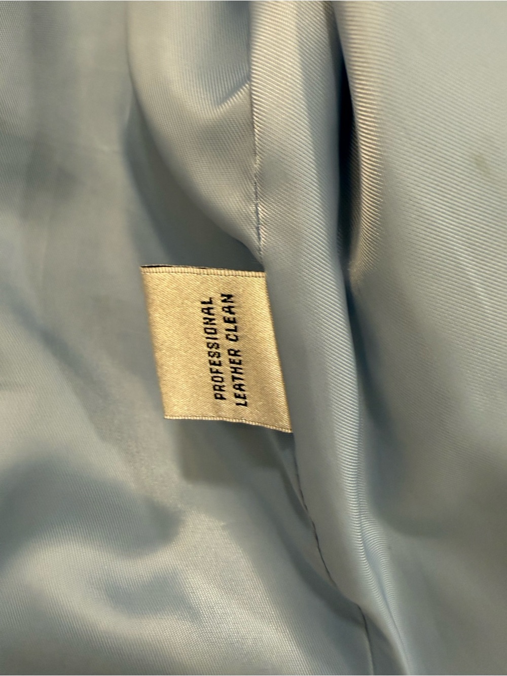 Talbots Light Blue Leather Button-Front Jacket - Picture 8 of 10